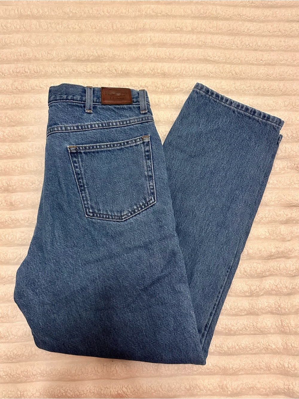 Vintage L.L. Bean Men's Straight-Leg Blue Jeans
